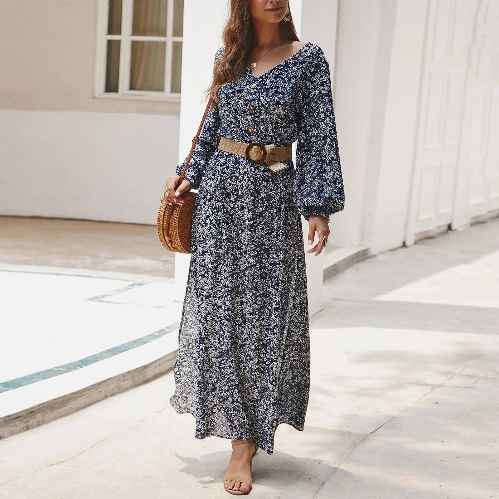 Sukienka maxi w kwiatowy wzór