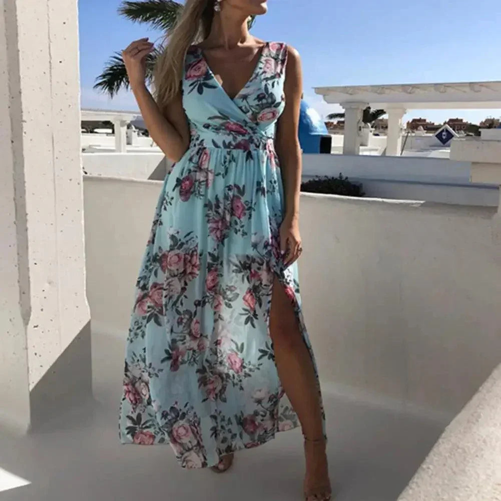 Sukienka maxi w kwiaty