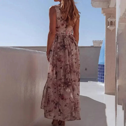 Sukienka maxi w kwiaty