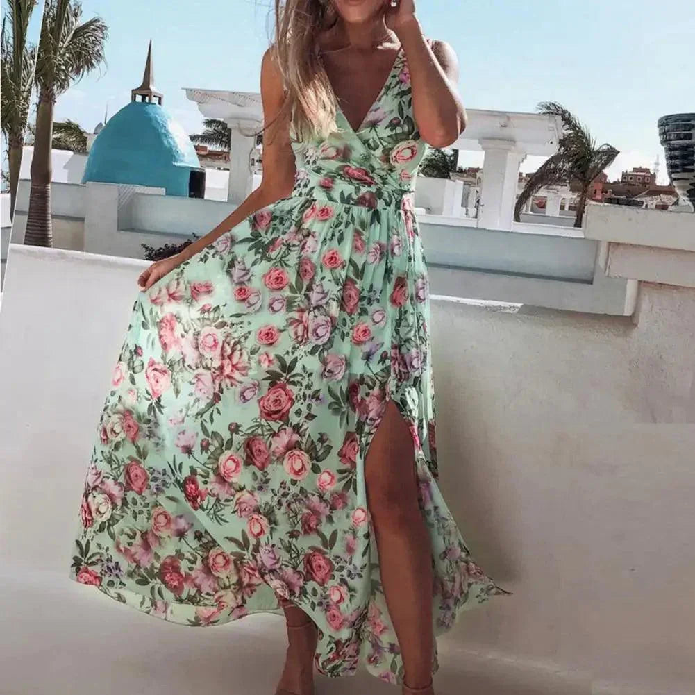 Sukienka maxi w kwiaty