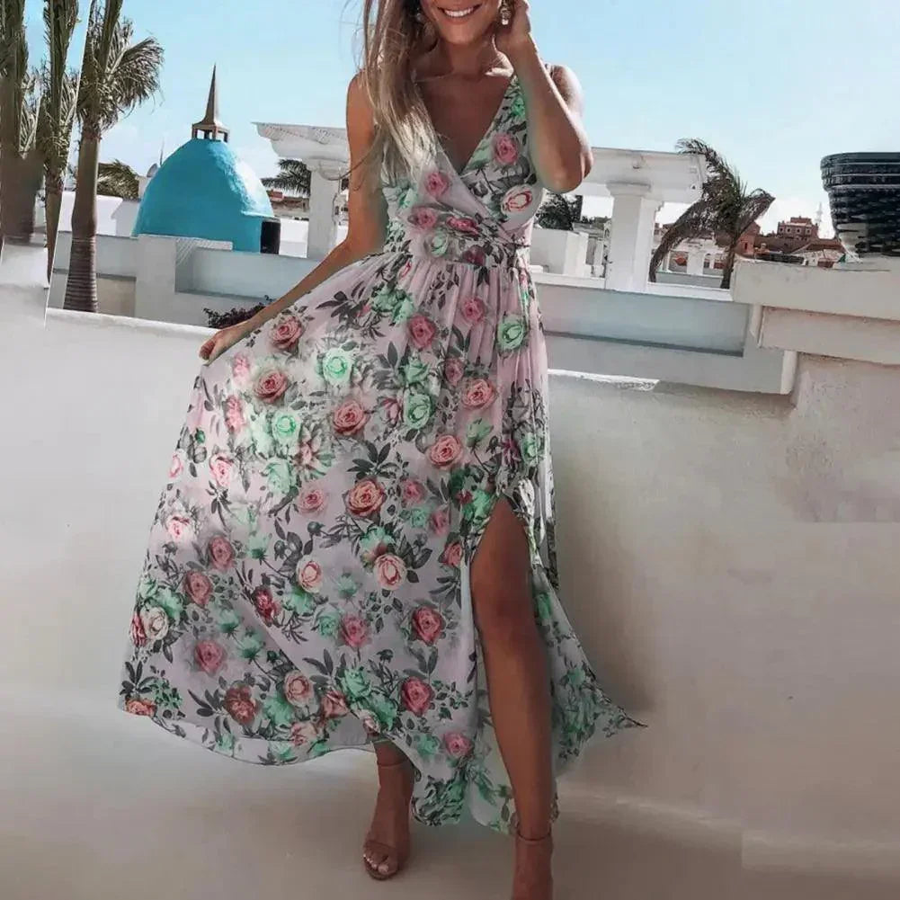 Sukienka maxi w kwiaty