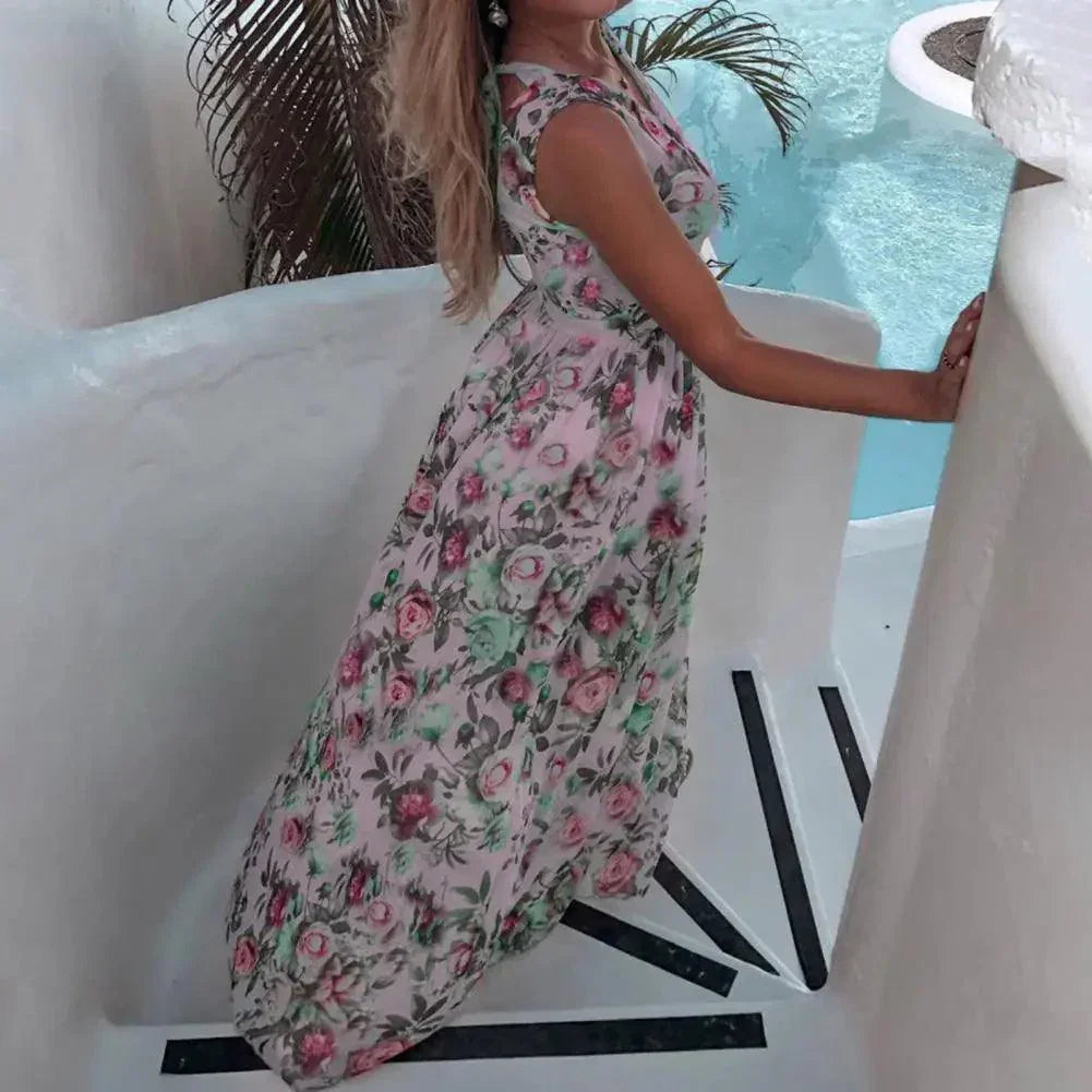 Sukienka maxi w kwiaty