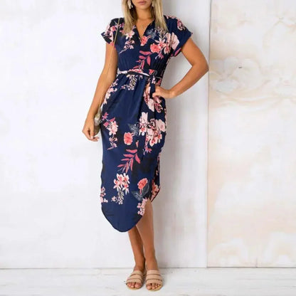 Sukienka midi we wzory