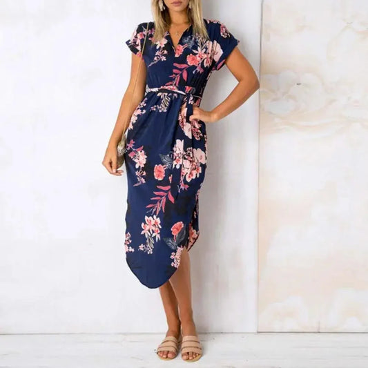 Sukienka midi we wzory