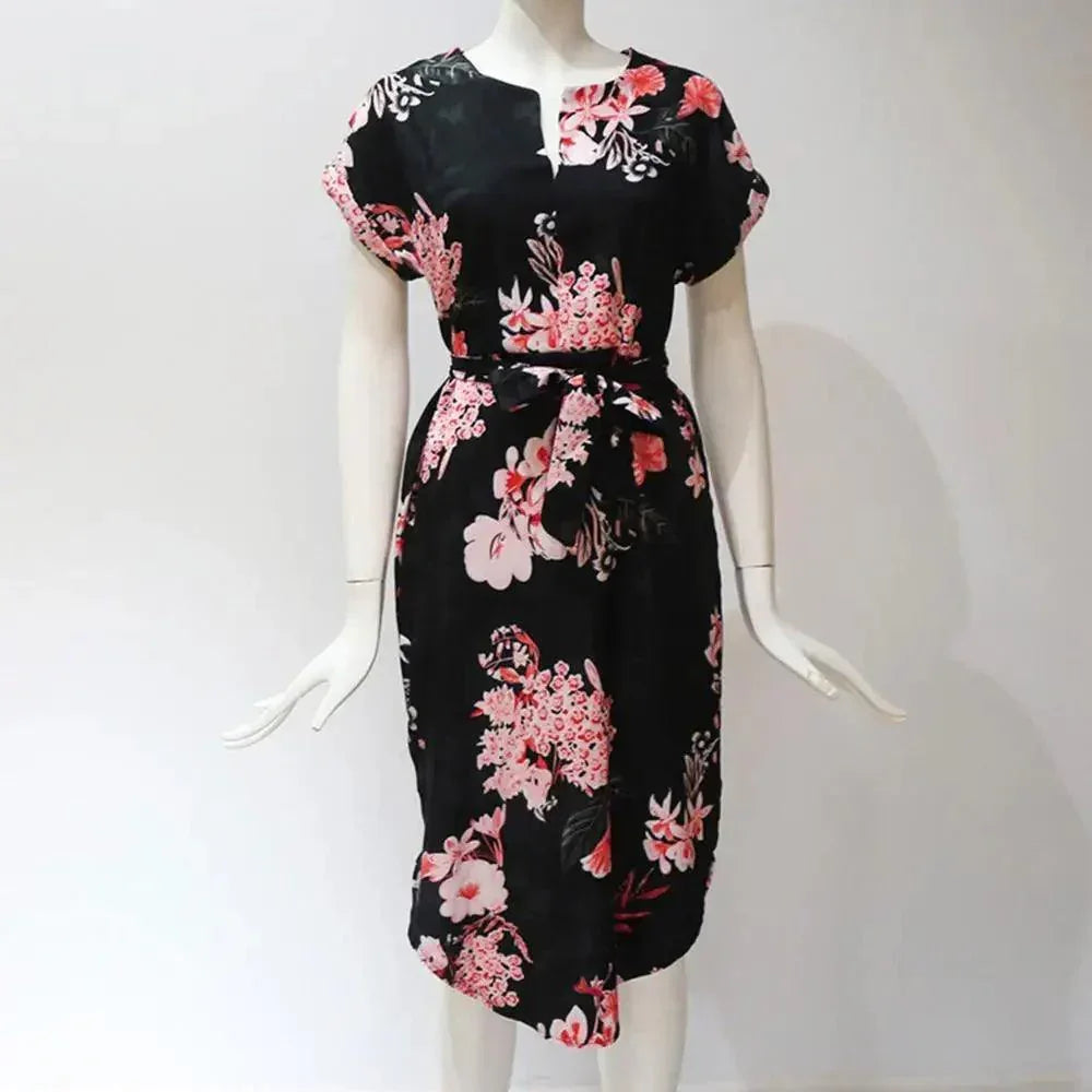 Sukienka midi we wzory