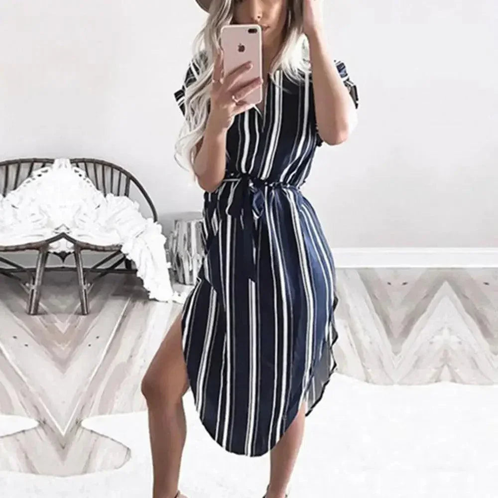 Sukienka midi we wzory