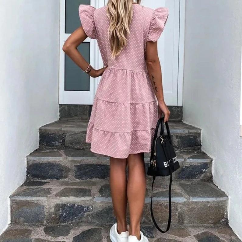 Sukienka mini w kropki