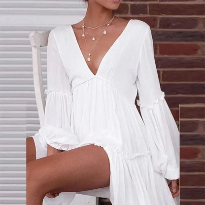 Sukienka z bufiastymi rękawami