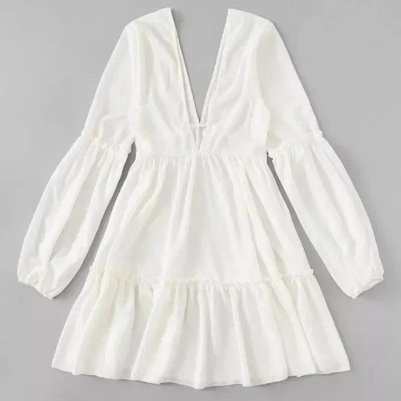 Sukienka z bufiastymi rękawami