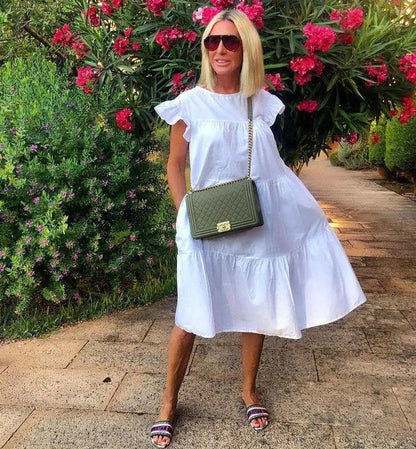 Sukienka z rozkloszowanym dołem