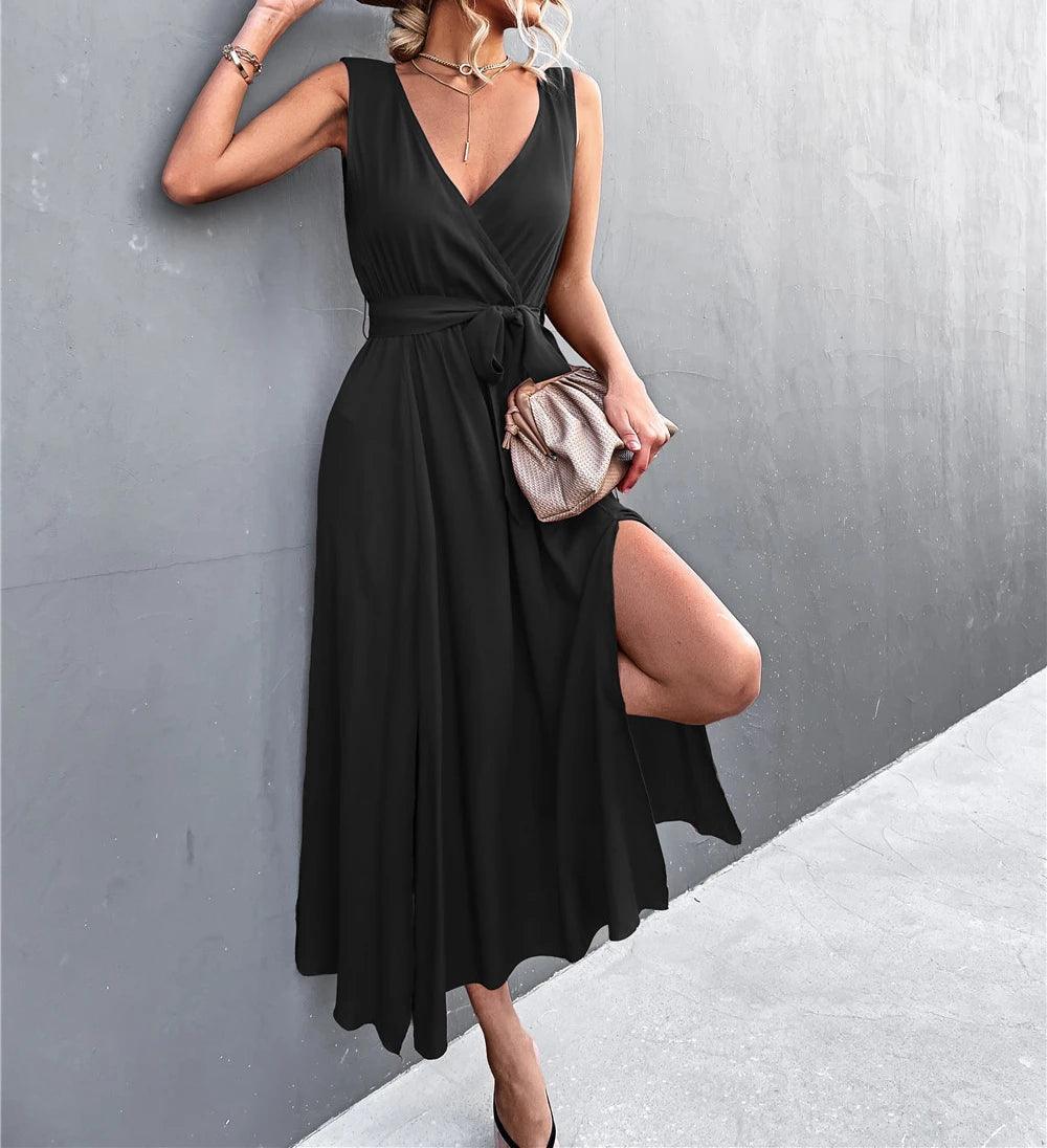 Sukienka z wiązaniem w pasie