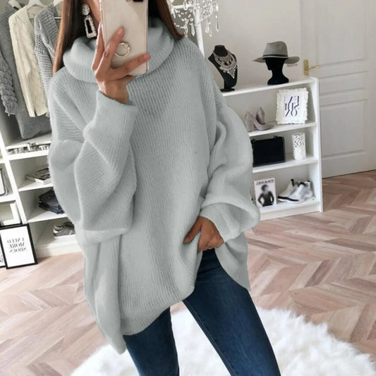 Sweter damski oversize z golfem - Zolaro.pl