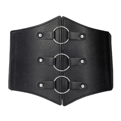 Szeroki gorset z ozdobnym zapięciem