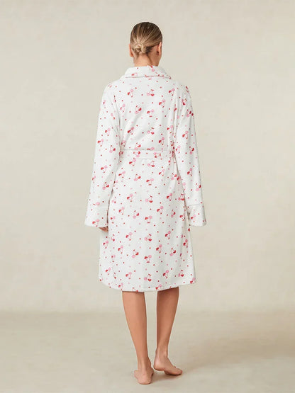 Szlafrok damski z motywem wiśni