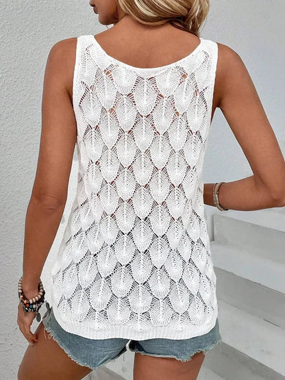 Top damski z motywem w pióra