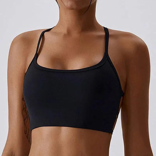 Top sportowy z odkrytymi plecami