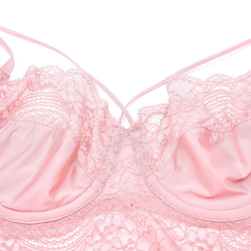 Trzyelementowy zestaw koronkowej bielizny